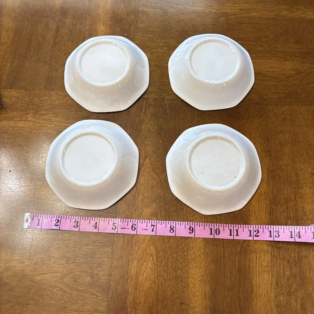 vtg 1930s Floral Set Of 4 Small Bowls‎ Unbranded